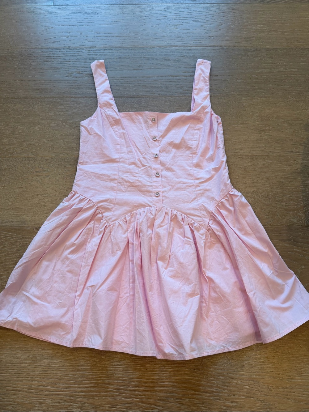 Peppermayo Light Pink Button-Front Sundress
